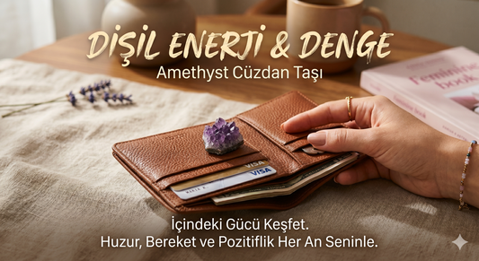 Kadınlarda dişil enerji ve istek arttıran Cüzdan boy ametist taşı